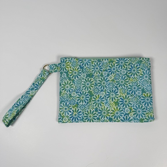 Handmade Handbags - Handmade Wristlet Zipper Pouch Purse Clutch Lightweight Strap‎ New Floral Retro